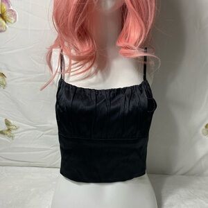 Zara Black Fitted Ruched Camisole
